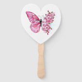 Flower Butterfly with Pink Sakura Fächer (Vorderseite)