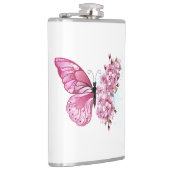 Flower Butterfly with Pink Sakura Flachmann (Rechts)