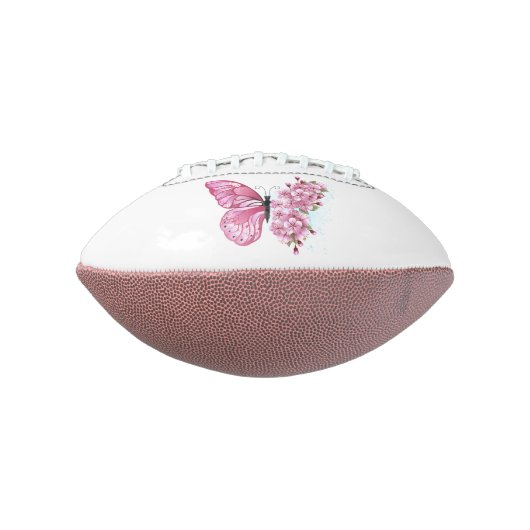 Flower Butterfly with Pink Sakura Football (Gedreht 90)