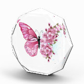 Flower Butterfly with Pink Sakura Fotoblock (Rechts)