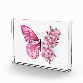 Flower Butterfly with Pink Sakura Fotoblock (Rechts)
