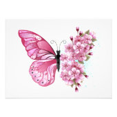 Flower Butterfly with Pink Sakura Fotodruck (Vorne)
