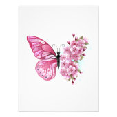 Flower Butterfly with Pink Sakura Fotodruck (Vorne)