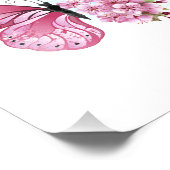 Flower Butterfly with Pink Sakura Fotodruck (Ecke)