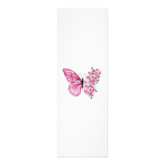 Flower Butterfly with Pink Sakura Fotodruck (Vorne)