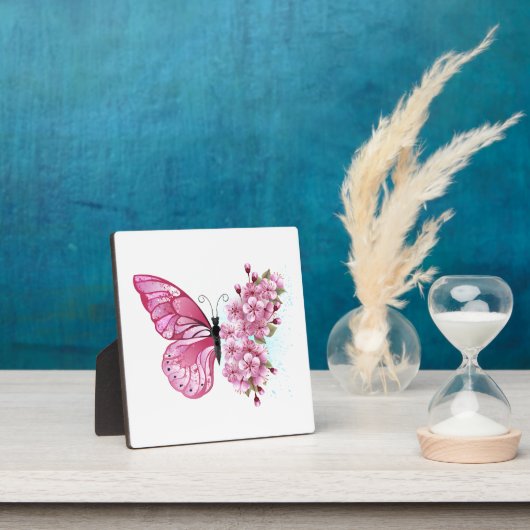 Flower Butterfly with Pink Sakura Fotoplatte (InSitu)