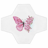 Flower Butterfly with Pink Sakura Fußball (Flach)