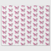 Flower Butterfly with Pink Sakura Geschenkpapier (Flach)