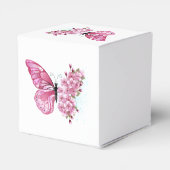 Flower Butterfly with Pink Sakura Geschenkschachtel (Rückseite)