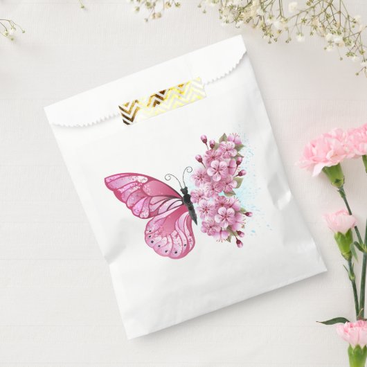 Flower Butterfly with Pink Sakura Geschenktütchen (Versiegelt)