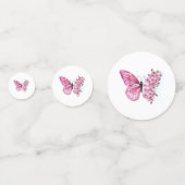 Flower Butterfly with Pink Sakura Konfetti (Rückseiten)