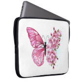 Flower Butterfly with Pink Sakura Laptopschutzhülle (Vorne Rechts)