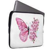 Flower Butterfly with Pink Sakura Laptopschutzhülle (Vorne Rechts)