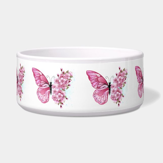 Flower Butterfly with Pink Sakura Napf (Vorderseite)