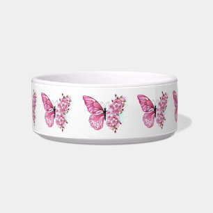Flower Butterfly with Pink Sakura Napf