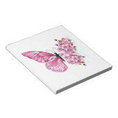 Flower Butterfly with Pink Sakura Notizblock (angewinkelt)