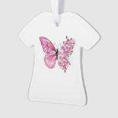 Flower Butterfly with Pink Sakura Ornament (Vorderseite)