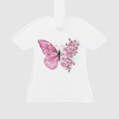 Flower Butterfly with Pink Sakura Ornament (Rückseite)