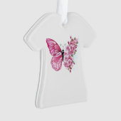 Flower Butterfly with Pink Sakura Ornament (Vorderseite)