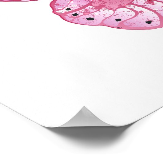 Flower Butterfly with Pink Sakura Poster (Ecke)