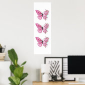 Flower Butterfly with Pink Sakura Poster (Heimbüro)