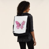 Flower Butterfly with Pink Sakura Rucksack (Ausgewaschen)