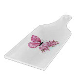 Flower Butterfly with Pink Sakura Schneidebrett (Ecke)