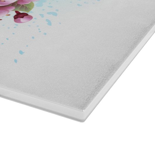 Flower Butterfly with Pink Sakura Schneidebrett (Ecke)