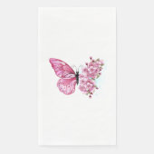 Flower Butterfly with Pink Sakura Serviette (Vorderseite)