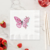 Flower Butterfly with Pink Sakura Serviette (Beispiel)