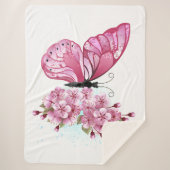 Flower Butterfly with Pink Sakura Sherpadecke (Vorderseite)