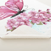 Flower Butterfly with Pink Sakura Sherpadecke (3/4)