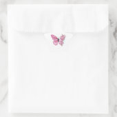 Flower Butterfly with Pink Sakura Stern-Aufkleber (Tasche)