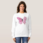 Flower Butterfly with Pink Sakura Sweatshirt (Vorne ganz)