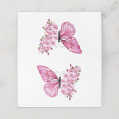 Flower Butterfly with Pink Sakura Terminkarte (Außenseite Aufgefaltet)
