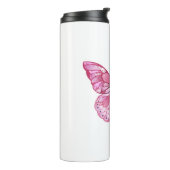 Flower Butterfly with Pink Sakura Thermosbecher (Nach links gedreht)
