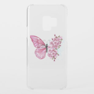Flower Butterfly with Pink Sakura Uncommon Samsung Galaxy S9 Hülle