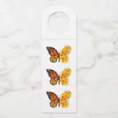 Flower Butterfly with Yellow California Poppy Flaschenanhänger (Rückseite)