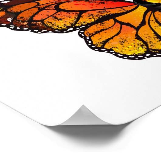 Flower Butterfly with Yellow California Poppy Poster (Ecke)