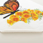 Flower Butterfly with Yellow California Poppy Sherpadecke (3/4)