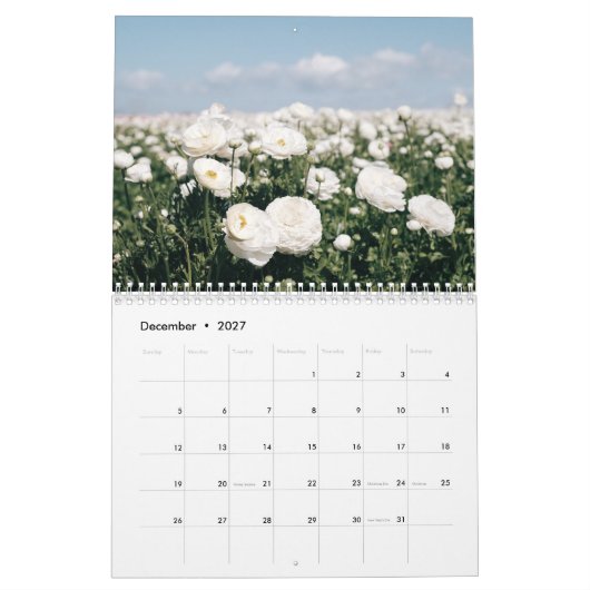 Flower Calendar 2026 Kalender (Dez 2027)