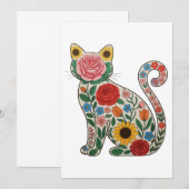 Flower Cat Wildflowers Kitten Lover Einladung (Vorne/Hinten)