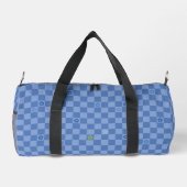 Flower Checkered Pattern No. 01 - Light Blue Duffle Bag (Rückseite)
