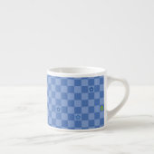 Flower Checkered Pattern No. 01 - Light Blue Espressotasse (Rechts)
