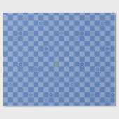 Flower Checkered Pattern No. 01 - Light Blue Geschenkpapier (Flach)