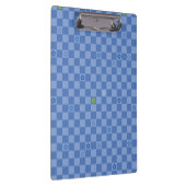 Flower Checkered Pattern No. 01 - Light Blue Klemmbrett (Rechts)