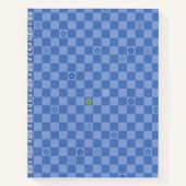 Flower Checkered Pattern No. 01 - Light Blue Notizblock (Vorderseite)
