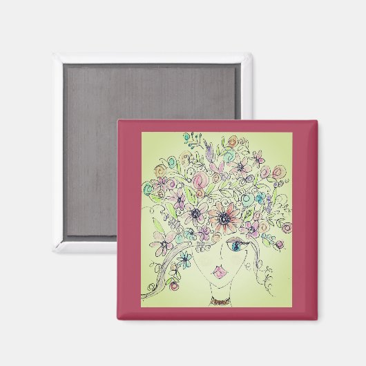 Flower Child Magnet (Vorderseite/Rückseite)