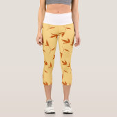 Flower Coloring Page Capri Leggings (Vorderseite)