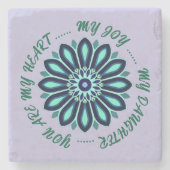 FLOWER COLOURFULL GIFT FOR MOM DAD SISTER SON BOSS STEINUNTERSETZER (Vorderseite)